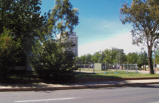 Vacant building site on the corner of Childers Street and University Avenue