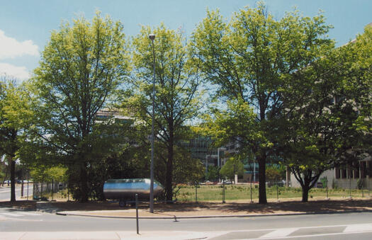 View of the site of the Queen Elizabeth II mothercraft centre on the corner of Alinga and Marcus Clarke Streets