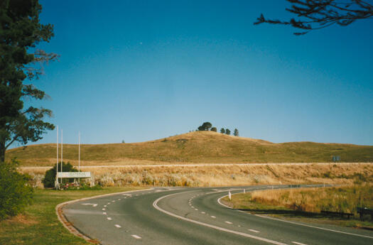 View of Dairy Farmers Hill after the 2003 bushfires but before the beginning of the arboretum