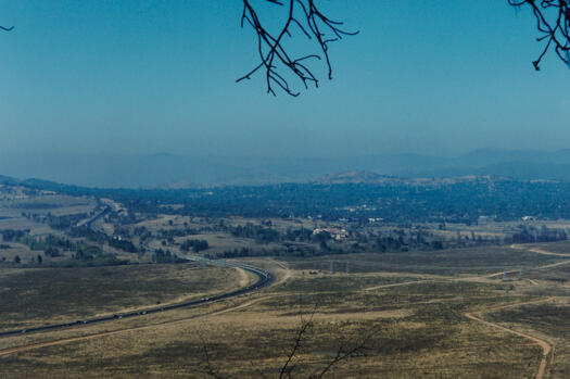 Dairy Farmers Hill south to Weston Creek over Tuggeranong Parkway