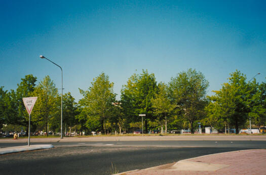 View from Torrens Street across Cooyong Street to Bunda Street car park