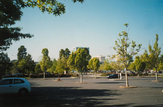 View south west across Bunda Street car park to SAP Tower