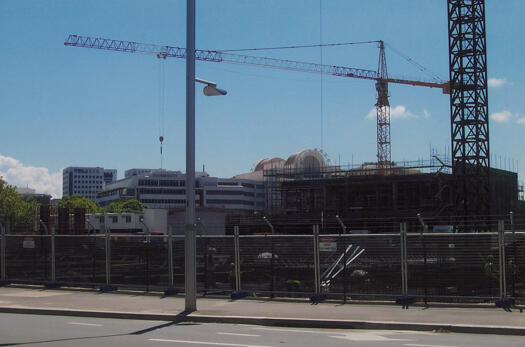 Canberra Centre construction work, Petrie Street, Civic