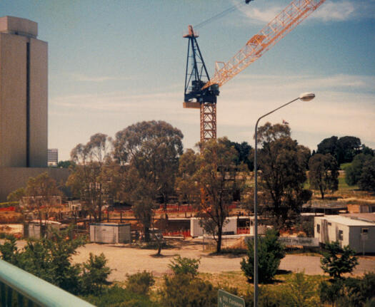 Residential apartment block under construction on Marcus Clarke Street.
