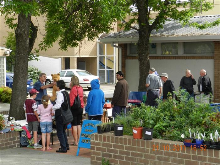 Colour photo of fete on 21 October 2011.