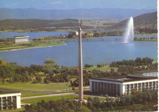 Russell Hill and Lake Burley Griffin from Mt. Pleasant.