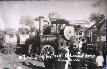 Postcard of the turning of the first sod at Parliament House 1923