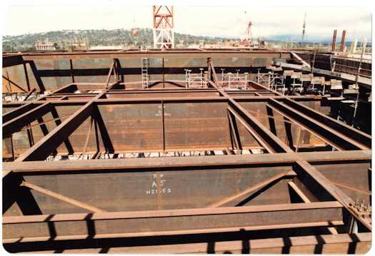 Looking south over steel girders