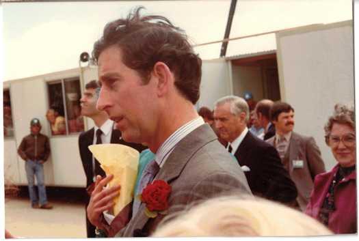 Side view of Prince Charles