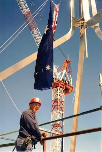 Alfred Chambers, one of the few involved in the last lift of the flag pole