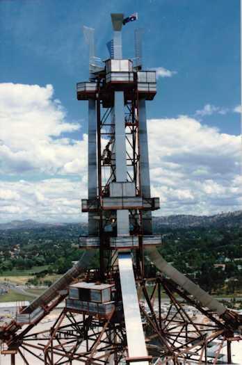 View of the flag pole before erection of mast looking towards Forrest