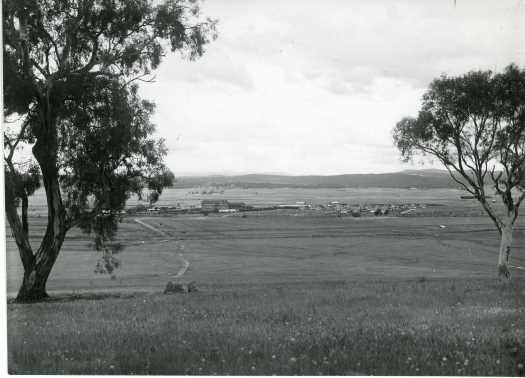Taken from slopes of Capitol Hill looking east. Before the Eastlake shops were built. Engineers' Mess is visible.