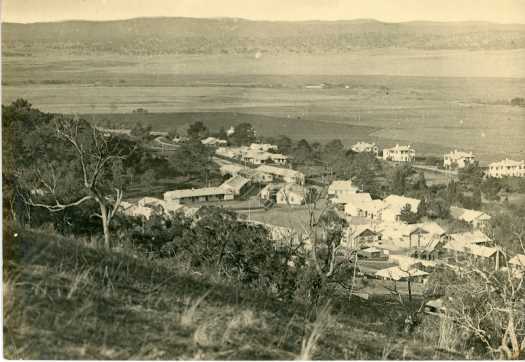 Shows most of the main buildings.