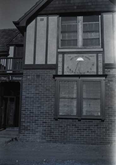 Close up of the sundial. The motto reads 'From the rising of the sun even to the going down of the sun.' From Vulgate edition of the Psalms.