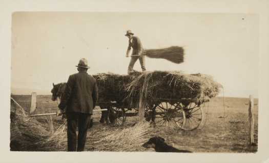 The photo caption on the back is 'The Boss and the Squire. August 1933'. Thought to be William and George Avery at Fassifern.