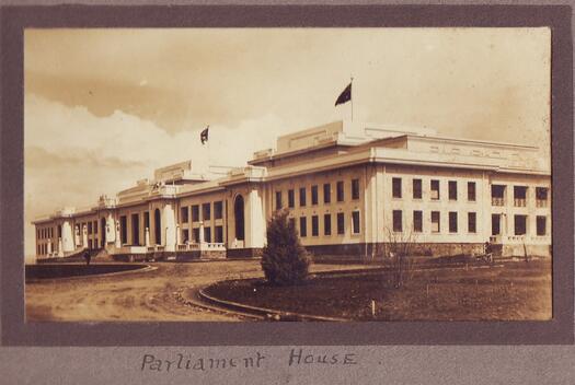 View of Parliament House from the NW along King George Terrace. Similar to photo 10325 but from further away.