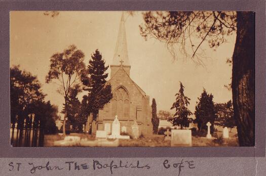 View of the church from the east over the churchyard