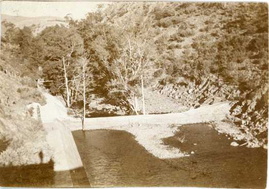 Looking from top of the dam downstream