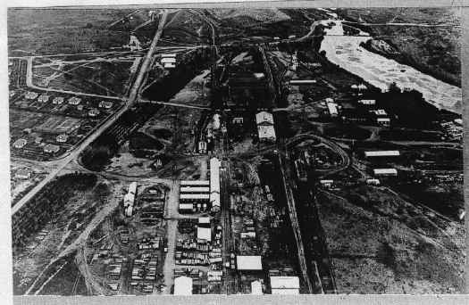 Aerial photograph of Kingston industrial area. Power House surrounds.