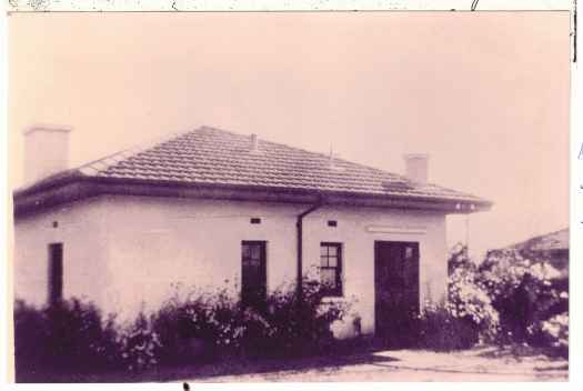 Shows the rear of the Benson house in Gosse Street.