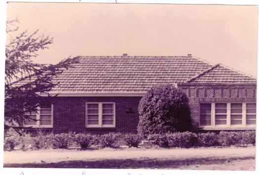 Privately built by Perry in 1936. Interesting brick design above RHS windows.