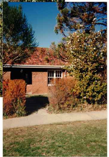View of front entrance from pathway.
