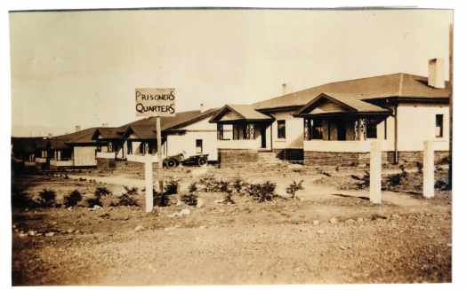 Sign outside reads 'Prisoners Quarters'!