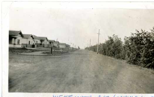 Looking north west.