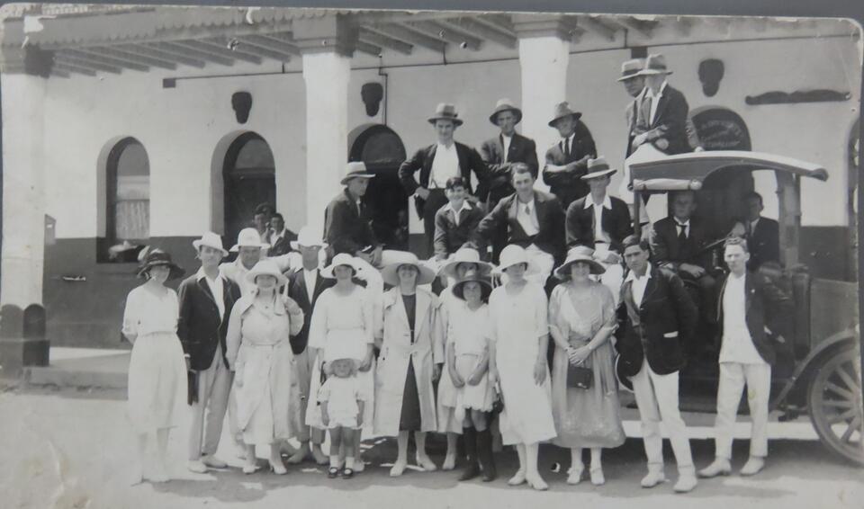 The Co-operative Store cricket team outing to Gidleigh Station, 1923.